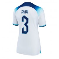 Fotbalové Dres Anglie Luke Shaw #3 Dámské Domácí MS 2022 Krátký Rukáv